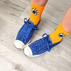 Converse | Jack Purcell cobalt blue canvas sporty low-top sneakers | WMS 9